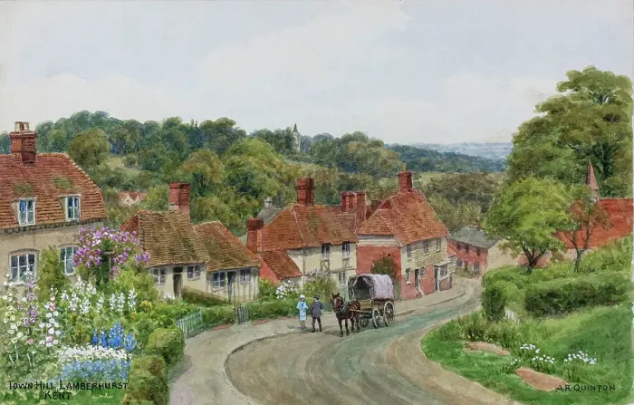 Framed Print : Town Hill, Lamberhurst, Kent Framed Print : Town Hill, Lamberhurst, Kent