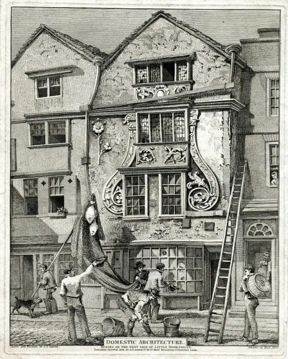 Framed Print : TOWN HOUSE / MOOR-FIELDS Framed Print : TOWN HOUSE / MOOR-FIELDS
