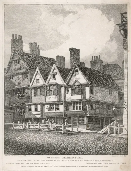 Framed Print : Town Houses 1795 Framed Print : Town Houses 1795