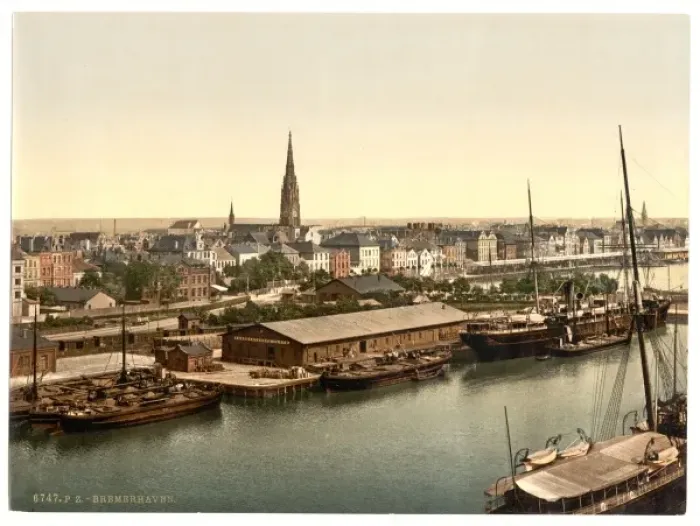 Framed Print : Town from the Lighthouse, Bremerhafen, Hanover (i. e. Hannove Framed Print : Town from the Lighthouse, Bremerhafen, Hanover (i. e. Hannove