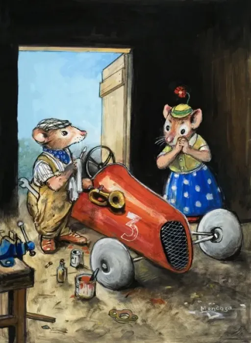 Framed Print : The Town Mouse and the Country Mouse Framed Print : The Town Mouse and the Country Mouse