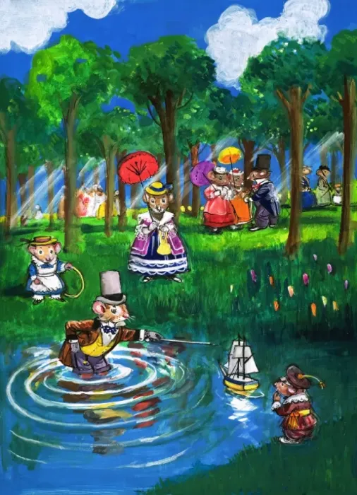 Framed Print : Town Mouse and Country Mouse Framed Print : Town Mouse and Country Mouse