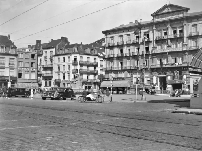 Framed Print : Town square somewhere in France Framed Print : Town square somewhere in France