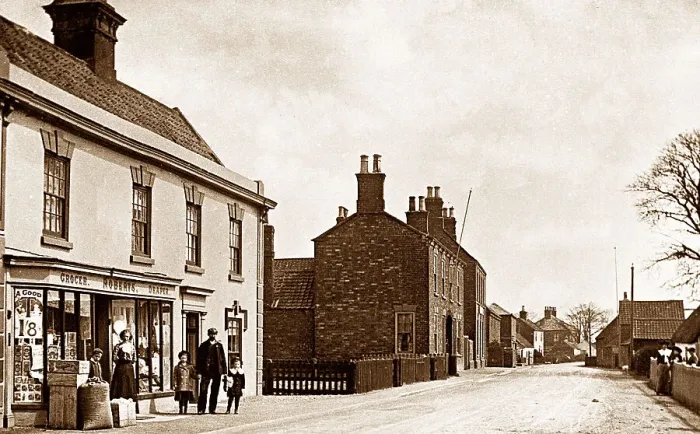 Framed Print : Town Street, North Somercotes early 1900's Framed Print : Town Street, North Somercotes early 1900's