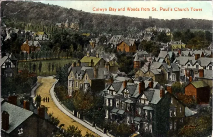 Framed Print : The Town & Woods, Colwyn Bay, Clwyd - Conwy Framed Print : The Town & Woods, Colwyn Bay, Clwyd - Conwy