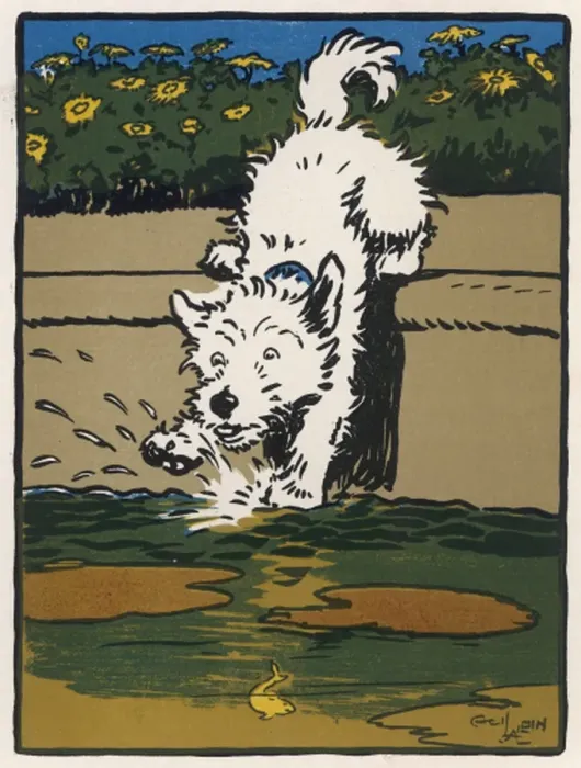 Framed Print : Towser Fishing Aldin Framed Print : Towser Fishing Aldin