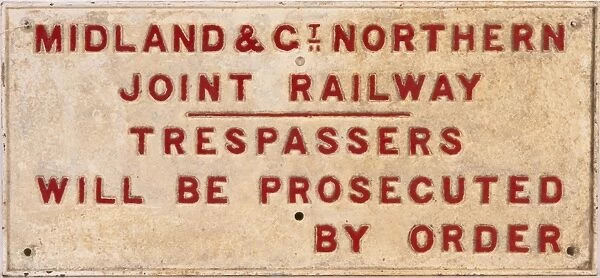 Trackside Railway Warning Sign