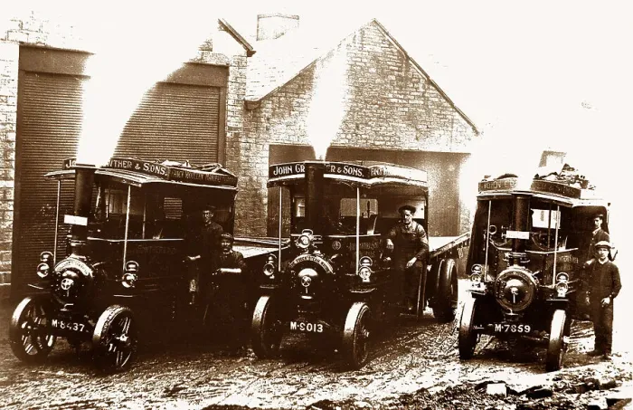 Framed Print : Traction engines, Milnsbridge Framed Print : Traction engines, Milnsbridge