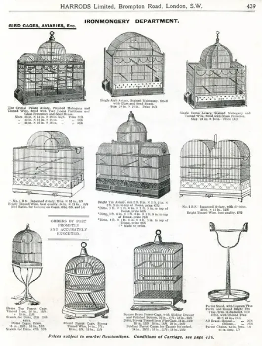 Framed Print : Trade catalogue for bird cage aviaries 1911 Framed Print : Trade catalogue for bird cage aviaries 1911
