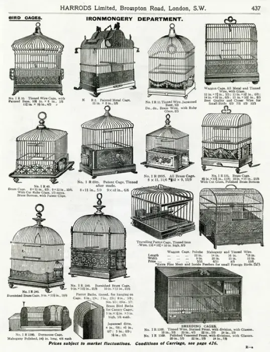 Framed Print : Trade catalogue for bird cages 1911 Framed Print : Trade catalogue for bird cages 1911