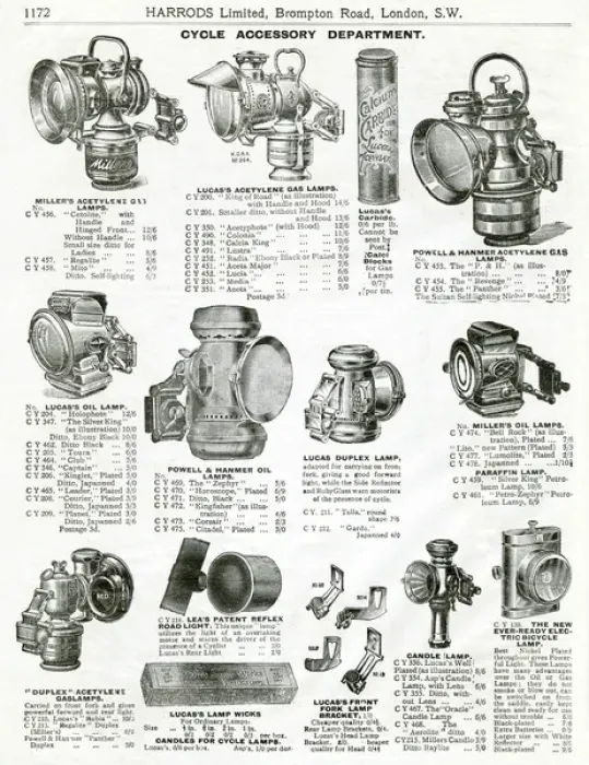 Framed Print : Trade catalogue for cycle accessories 1911 Framed Print : Trade catalogue for cycle accessories 1911