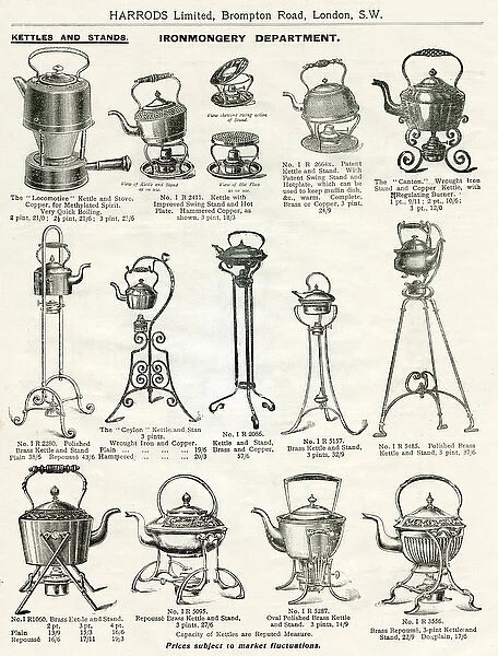 Trade catalogue for kettles and stands 1911