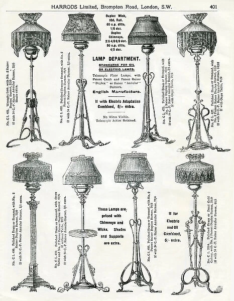 Trade catalogue of lamp stands and shades 1911
