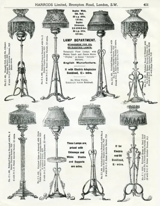 Framed Print : Trade catalogue of lamp stands and shades 1911 Framed Print : Trade catalogue of lamp stands and shades 1911