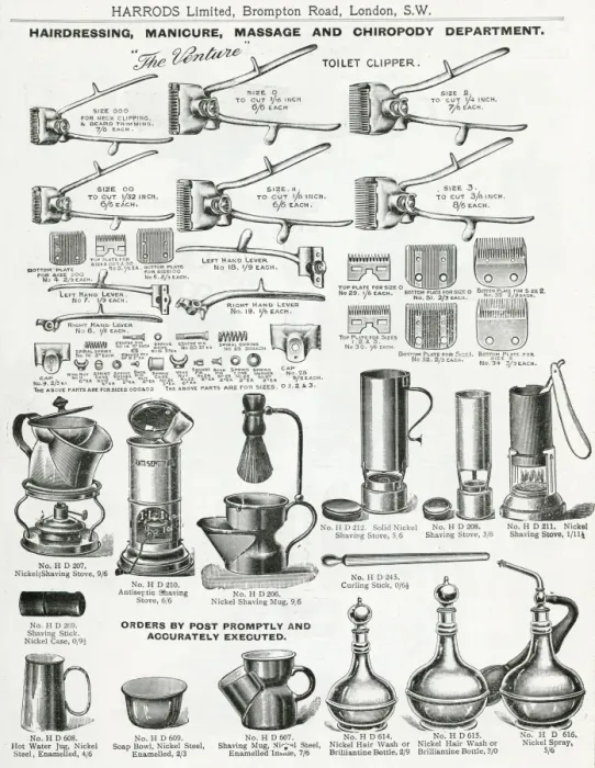 Framed Print : Trade catalogue of mens manicure equipment 1911 Framed Print : Trade catalogue of mens manicure equipment 1911