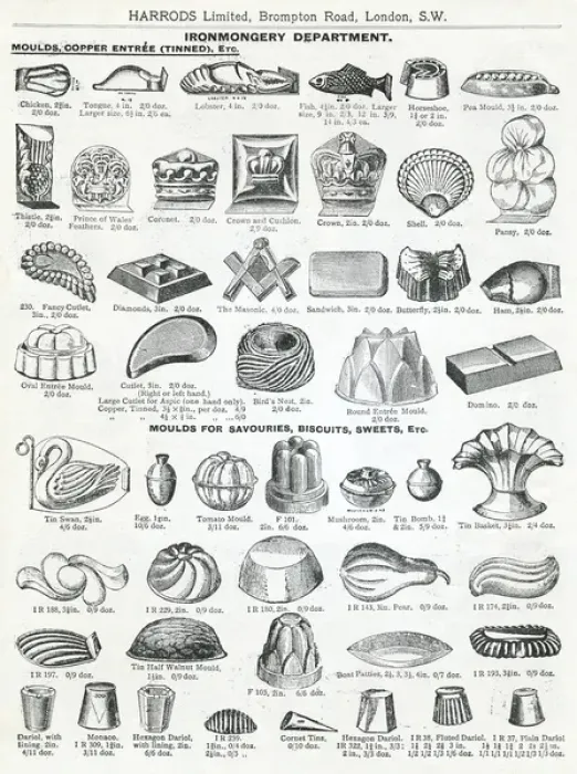 Framed Print : Trade catalogue for savoury and biscuit moulds 1911 Framed Print : Trade catalogue for savoury and biscuit moulds 1911