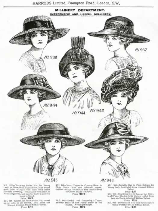 Framed Print : Trade catalogue of womens hats 1911 Framed Print : Trade catalogue of womens hats 1911