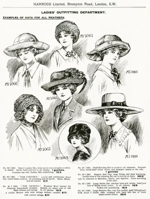 Framed Print : Trade catalogue of womens hats 1911 Framed Print : Trade catalogue of womens hats 1911