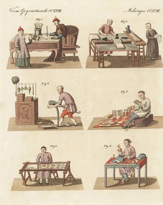 Framed Print : Trades of China, Qing dynasty, 1800s Framed Print : Trades of China, Qing dynasty, 1800s