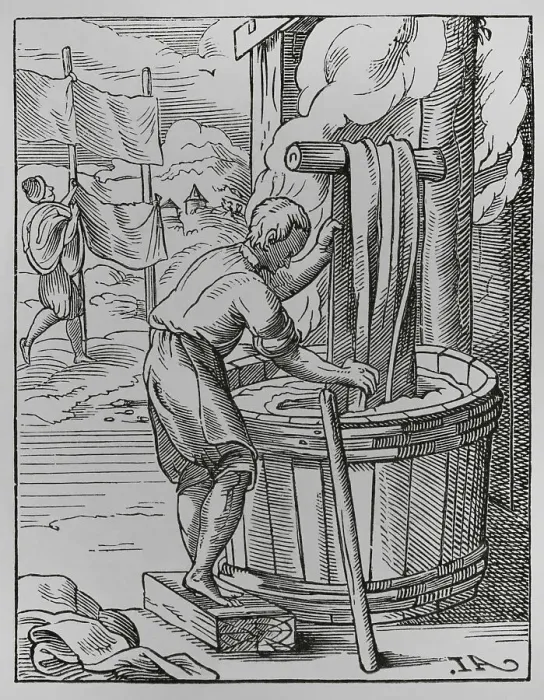 Framed Print : The trades. The dyer, 16th century. Engraving Framed Print : The trades. The dyer, 16th century. Engraving