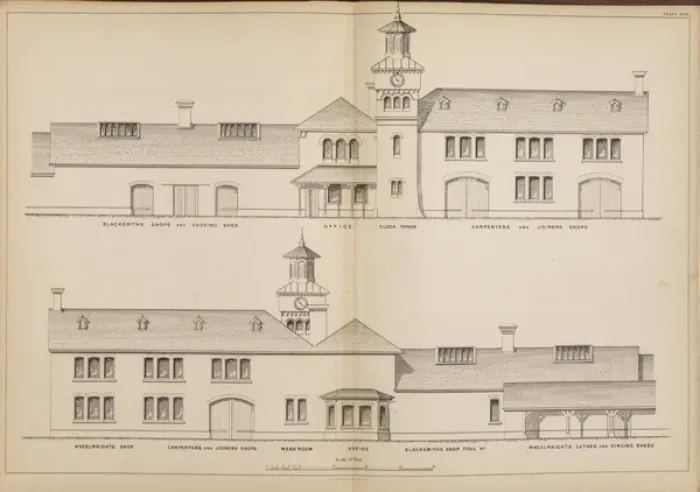 Framed Print : Tradesmen Buildings at Holkham, Leicester Framed Print : Tradesmen Buildings at Holkham, Leicester