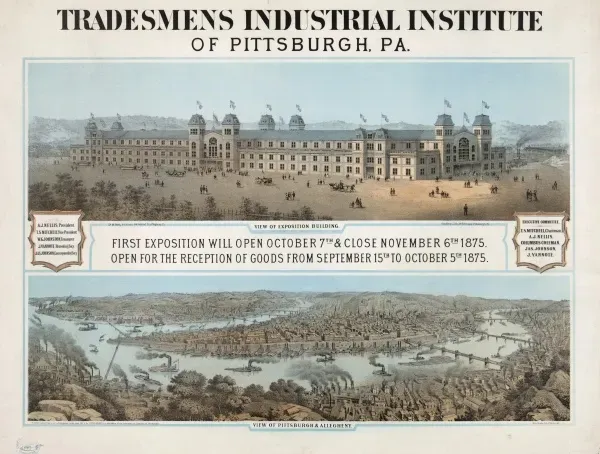 Tradesmen's Industrial Institute Print, c1876. Art Prints, Posters
