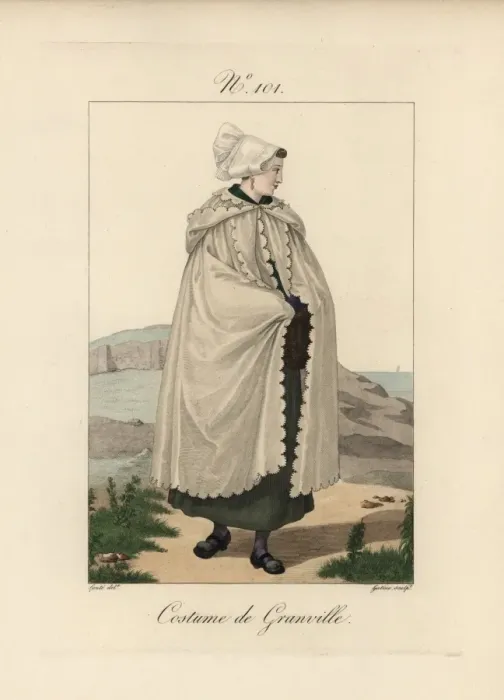 Framed Print : Tradeswoman of Rouen wearing a bonnet called a bavolet Framed Print : Tradeswoman of Rouen wearing a bonnet called a bavolet