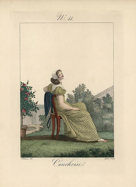 Tradeswoman of Rouen wearing a bonnet called a bavolet