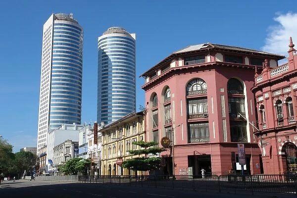 Trading houses and twin towers, Colombo, Sri Lanka