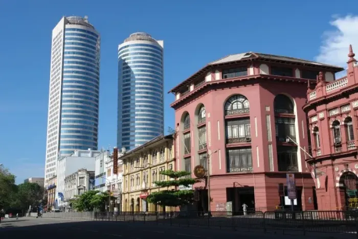Framed Print : Trading houses and twin towers, Colombo, Sri Lanka Framed Print : Trading houses and twin towers, Colombo, Sri Lanka