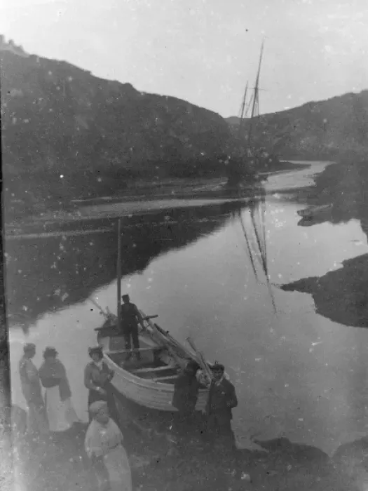 Framed Print : Trading vessels at Solva, Pembrokeshire, South Wales Framed Print : Trading vessels at Solva, Pembrokeshire, South Wales
