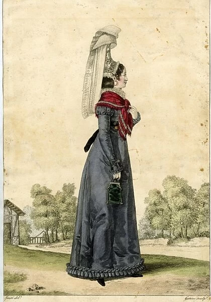 Traditional costume of Rolleville, northern France