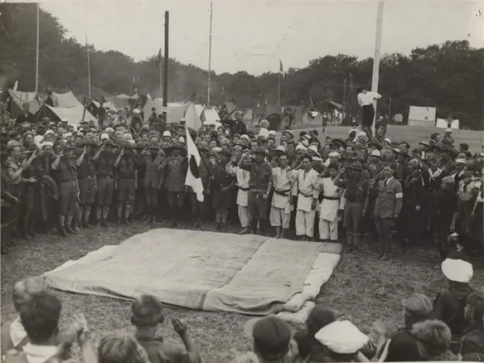 Framed Print : Traditional Japanese display at international scout camp Framed Print : Traditional Japanese display at international scout camp