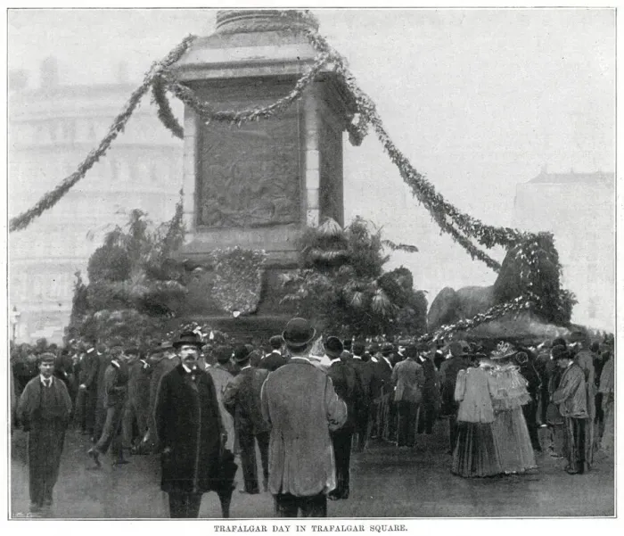 Framed Print : Trafalgar Day 1898 Framed Print : Trafalgar Day 1898