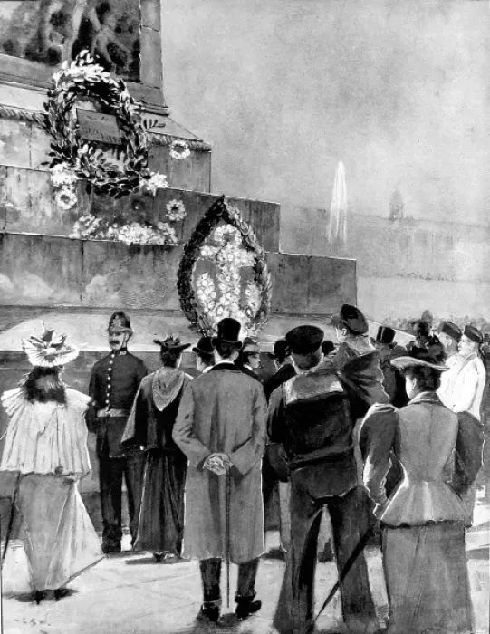 Framed Print : Trafalgar Day, 21 October 1895 Framed Print : Trafalgar Day, 21 October 1895