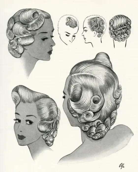 Framed Print : Trafalgar hairstyle 1940s Framed Print : Trafalgar hairstyle 1940s