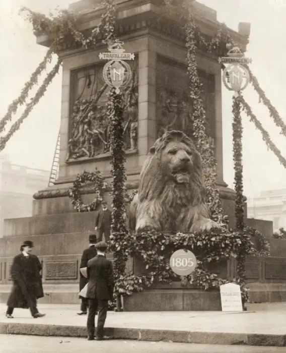 Framed Print : Trafalgar Square lion Framed Print : Trafalgar Square lion