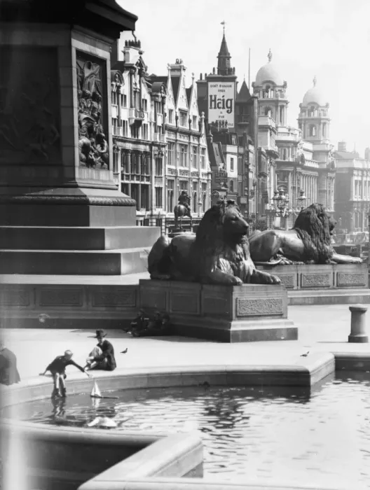 Framed Print : Trafalgar Square Lions Framed Print : Trafalgar Square Lions