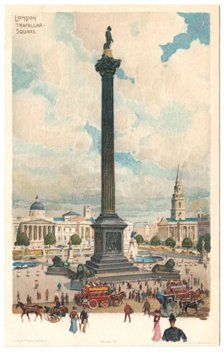 Framed Print : Trafalgar Square, London Framed Print : Trafalgar Square, London