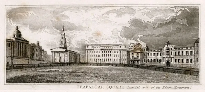 Framed Print : Trafalgar Square, London - intended site of Nelsons Column Framed Print : Trafalgar Square, London - intended site of Nelsons Column