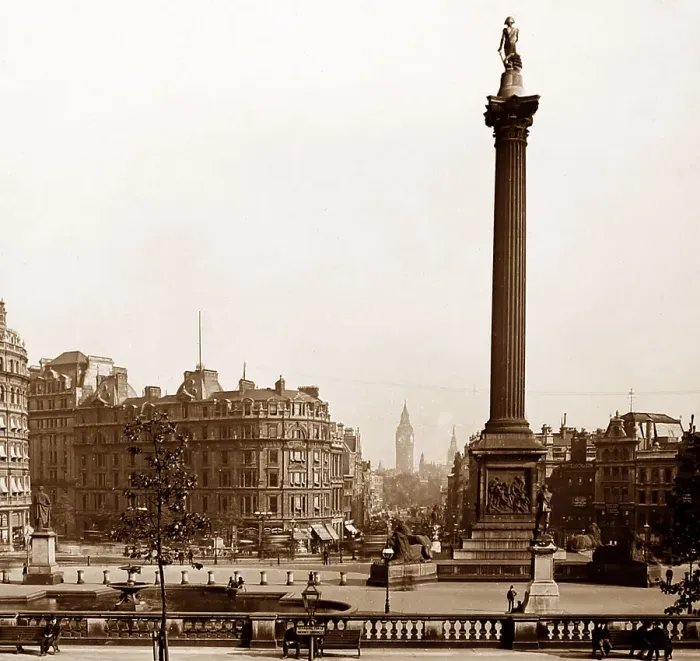 Framed Print : Trafalgar Square, London, Victorian period Framed Print : Trafalgar Square, London, Victorian period