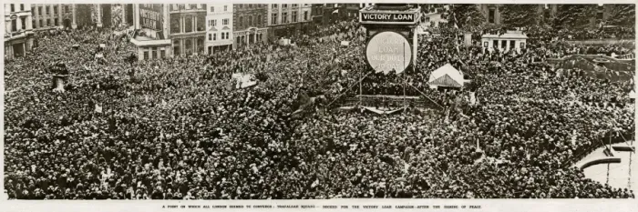 Framed Print : Trafalgar Square - Victory Loan Campaign 1919 Framed Print : Trafalgar Square - Victory Loan Campaign 1919