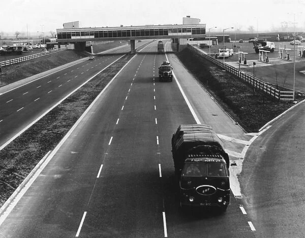 Traffic on the M5 motorway near Manchester