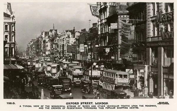 Traffic on Oxford Street, London