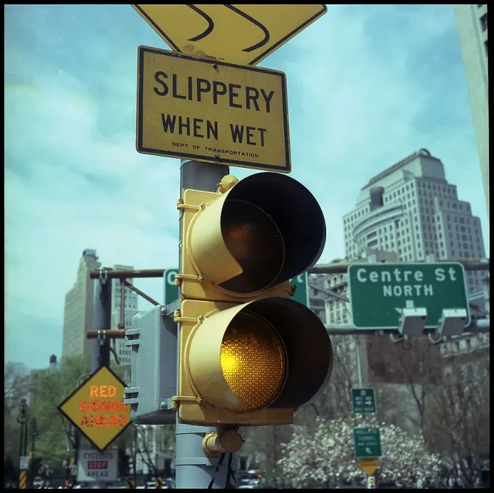 Framed Print : Traffic signals, New York, USA Framed Print : Traffic signals, New York, USA