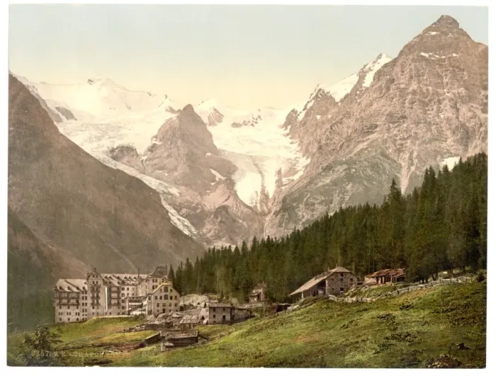 Framed Print : Trafoi Hotel, Tyrol, Austro-Hungary Framed Print : Trafoi Hotel, Tyrol, Austro-Hungary