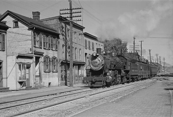 Train arriving from Baltimore. Hagerstown, Maryland
