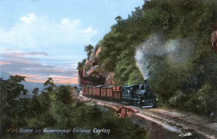 Framed Print : Train on Government Railway, Ceylon (Sri Lanka) Framed Print : Train on Government Railway, Ceylon (Sri Lanka)