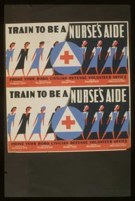Framed Print : Train to be a nurses aide Phone your boro Civilian Defense Framed Print : Train to be a nurses aide Phone your boro Civilian Defense