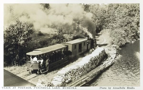 Train at Portage, Peninsula Lake, Muskoka (1  /  2)